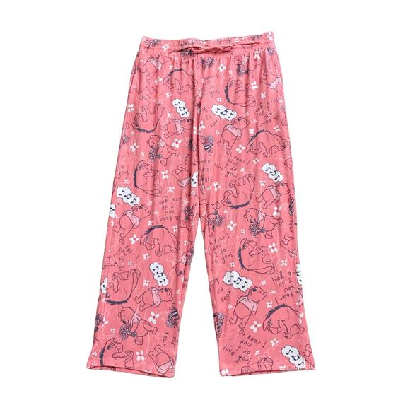 DISNEY Womens Size Large Pull On Sleep Pajama Lounge Winnie the Pooh PJ Pants - Picture 1 of 5